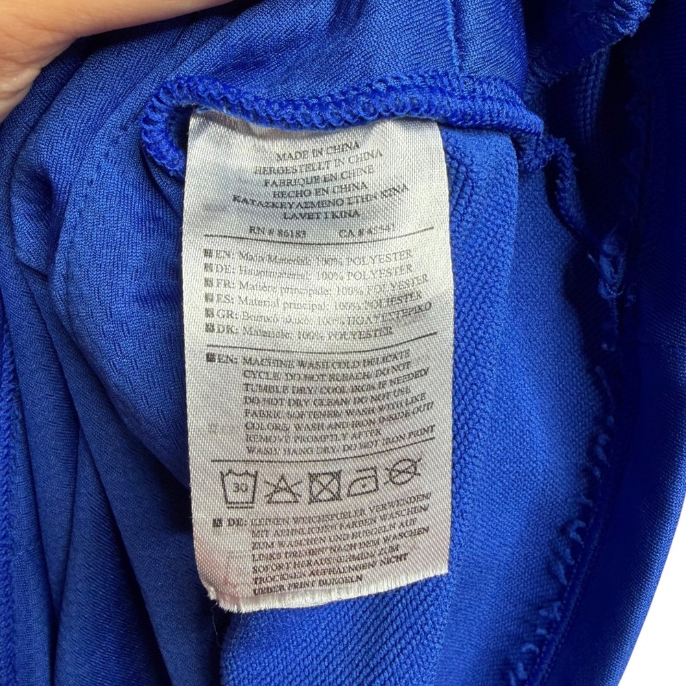 Capelli Sport SOCA Soccer Hoodie Mens Large Blue CS-Dry Pullover AGA-6047 - Picture 6 of 9